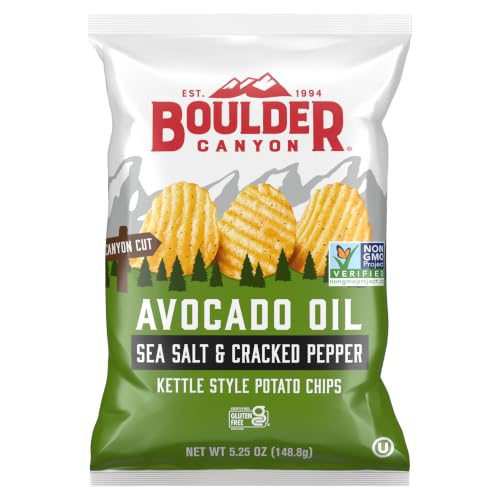 Image of Boulder Canyon, Chips Potato Canyon Cut Avocado Oil Salt N Pepper, 5.25 Ounce