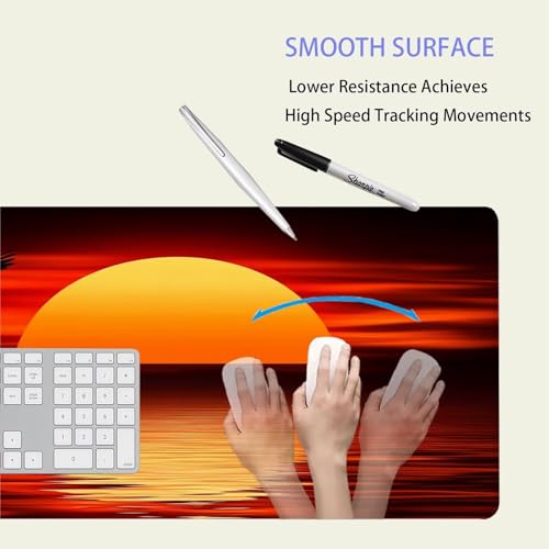 Tapis de souris paysage grand format antidérapant et imperméable pour setup PC gamer D2 - 6