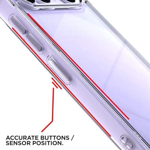 Image of Outlouders Back Cover for Vivo X300 FE 5G Clear Transparent PC + TPU Bumper Case with Raised Edges for Shockproof Protection (Transparent)