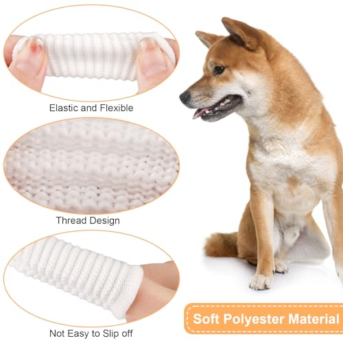 Ailvor 16 Stück Hundezahnbürste, Fingerzahnbürste Hund, Hundezahnbürste Fingerling Wiederverwendbar, Pet Finger Zahnbürste für Hunde Katzen Zahnpflege, Zahnreinigung Anti-Plaque Haustierzahnbürste