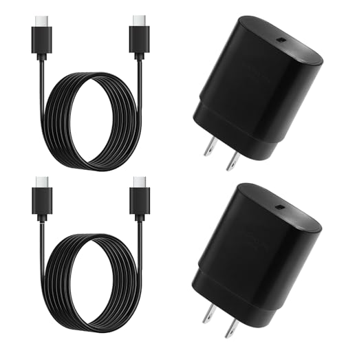 25W Fast Samsung Android Phone Charger,2Pack Samsung Charger Fast Charging,Quick Type C Chargers 10FT USB C Chargers Cable for SamsungGalaxy S25 Ultra/S24 FE/S24/S23 FE/S22/S21+/S20/A53/A36/Note 20/10