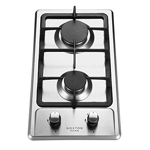 Phönix Domino-ST Piano Cottura A Gas In Acciaio Inox, 2 Fuochi Con Inserti Wok In Ghisa - Per Gas Naturale/Propano
