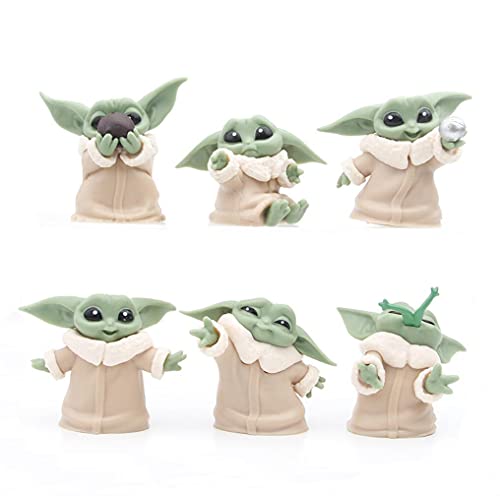 Lot de 6 cadeaux Baby Yoda de 5,6 cm, jouets Baby Yoda pour enfants, figurine d'action Baby Yoda pour enfants, jouet Yoda pour enfants, convient pour les fans de cinéma de tous âges Cover