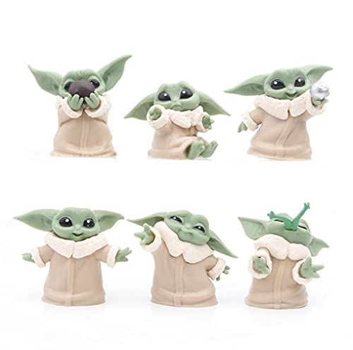 yoda action figure - 6-Pack Yoda Gifts,2.2-Inch Yoda Doll, Yoda Toys,Yoda Action Figure,Yoda Toy, Suitable for Movie Fans of All Ages