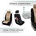 FH Group Trendy Elegance 3D Air Mesh Car Seat Covers - Universal Fit, Washable Seat Cover for SUV, Sedan, Van. Beige, Front Set