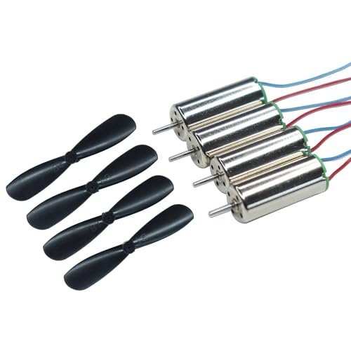 Image of Electronic Spices Metal Dc 3.7V 716 7X16Mm Micro Coreless Motor With Propeller High-Speed Mini Drones (4 Motors + 4 Propellers)