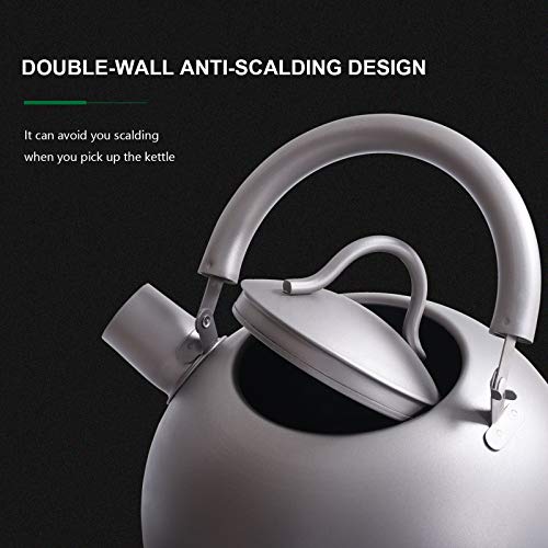 Boundless Voyage 2L Titanium Kettle With Folding Handles Ultralight Pot With Warning Buzzer Coffee Tea For Outdoor Camping Backpacking Home Use Ti3097D #TOP3