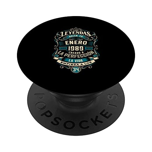 Leyendas 34 Cumpleaños 2023 Nacidos En Enero De 1989 PopSockets PopGrip Intercambiable