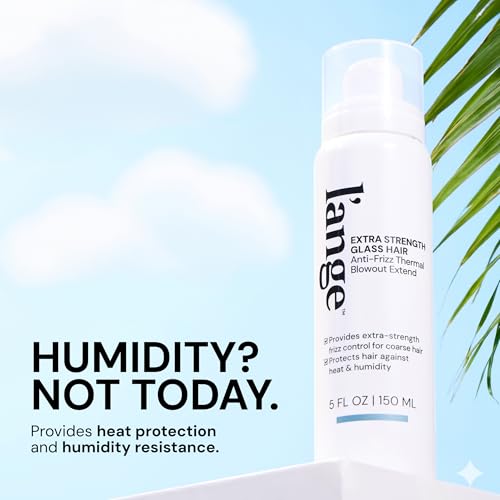 Image of L'ANGE HAIR Glass Hair Anti-Frizz Blowout Extend, 5 fl oz | Extra Strength, Thermal Heat Protection, High-Performance Heat Protectant Spray, Ultimate Frizz Control & Shine