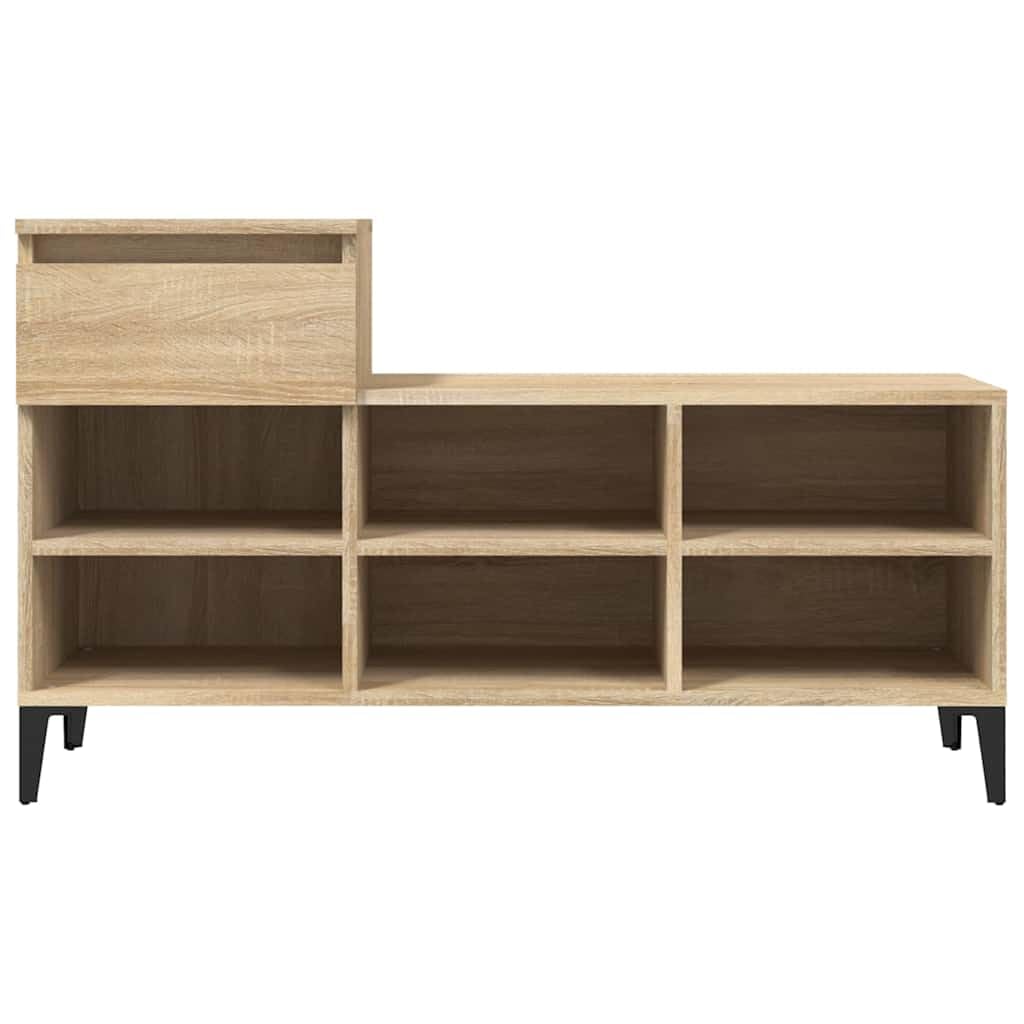 Scarpiera Rovere Sonoma 102x36x60 cm Legno Multistrato