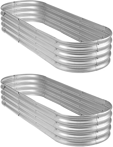 6 Ft. X 2 Ft. - 2Pk Raised Garden Bed Metal Elevated Planter For Vegetable Flower Herb #TOP2