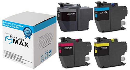 SuppliesMAX Compatible Replacement for Brother MFC-J5330/J5335/J5730/J76530/J6830DW Super High Yield Inkjet Combo Pack (BK/C/M/Y) (LC-3019XXLVALBP)