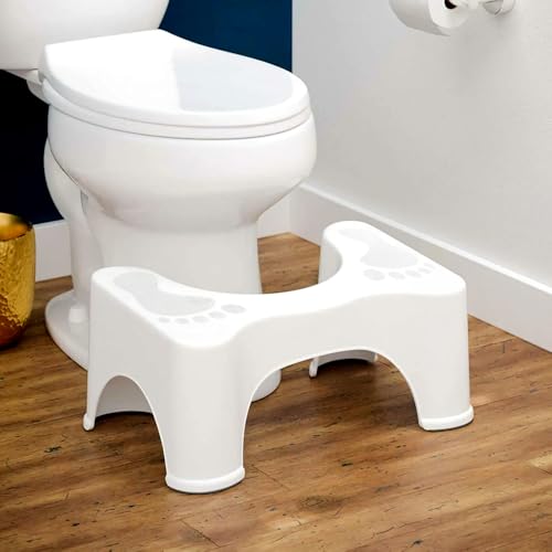 HEXAR Toilet Step Portable Plastic Potty Stool for Squatting Posture Non-Slip Bathroom Pooping Aid for Adults and Kids