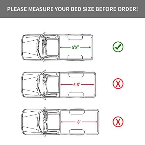 Kajimotor Retractable Truck Bed Cover Roll Up Truck Tonneau Covers Hard Aluminum Manual For 2014-2022 Chevy Silverado Chevrolet Gmc Sierra 1500 5.8 Ft Bed 69.9" Black Pickup Short Truck Bed #TOP6