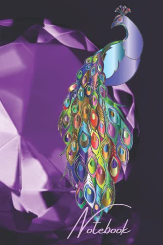 Notebook, Composition Blank Paperback Book! Office Supply Office Products!: Peacocks and Purple Diamonds! Discover your Happy Place! Journal, Diary For YA, Teenagers, Adults - 6â€x9â€ 120 pages!
