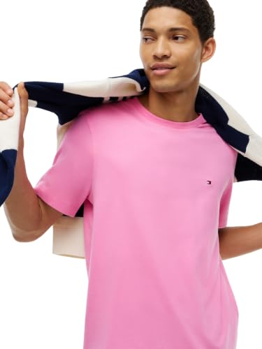 Tommy Hilfiger Herren-T-Shirt ESS Seasonal Reg Fit Solid Tee Mw0mw39995 S/S, Synthetisches Rouge, L – Ansicht 3