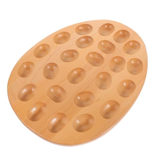 MOLUCKFU Deviled Egg Tray Egg Trays for Deviled Eggs Deviled Egg Platter Easter Home Kitchenware Seafood Platter Deviled Egg Serving Tray Seafood Serving Tray Deviled Eggs Platter Wood