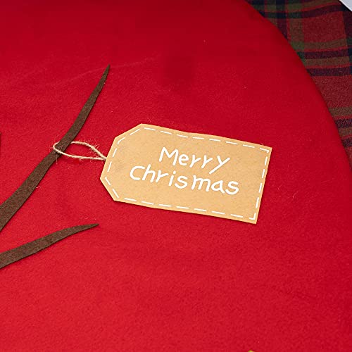 com-four® Premium kerstboomdeken ter bescherming tegen dennennaalden - ronde kerstboomdeken voor de kerstboom - onderlegger met kerstmotief - Image 6