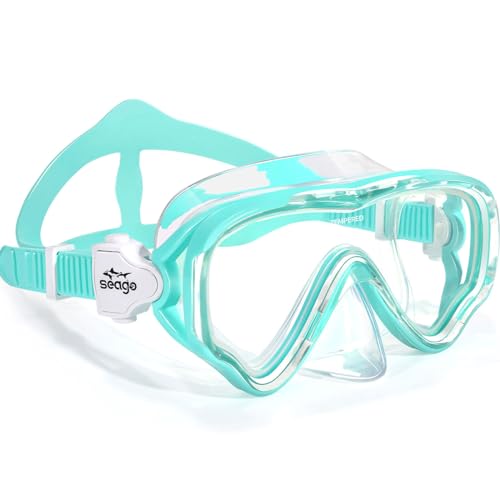 Seago Kids Swim Goggles Swimming Goggles for Kids Boys Girls Toddlers Youth 5-15 Anti-Fog 180° Clear Goggles No Leak Kids Pool Underwater Open Water Swim Goggles with Nose Cover Swimming Equipment