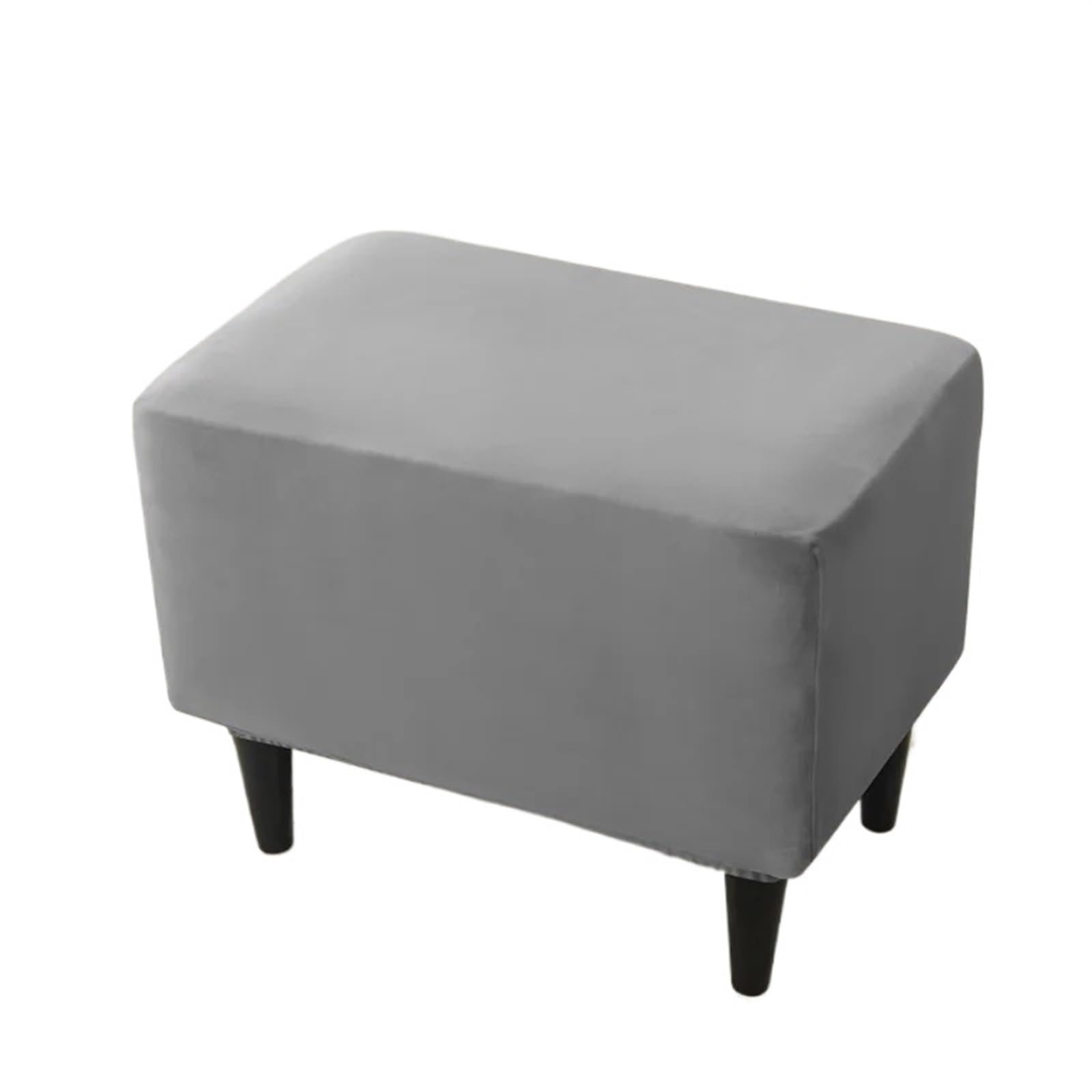 YXINAER Foot Stool Cover Velvet Elastic Ottoman Stool Cover Rectangle Bedroom(B10 Footstool Cover)