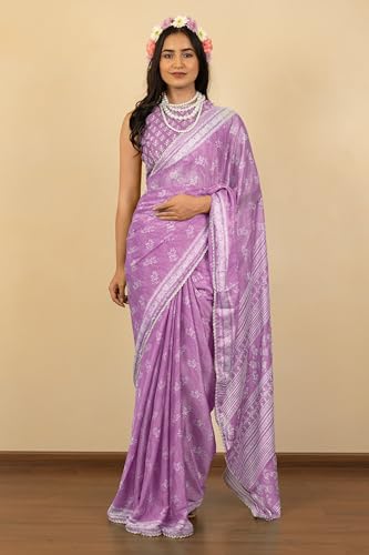 Image of MIRCHI FASHION Women Saree Leheriya Print Chiffon | Lightweight Traditional Sari for Farewell and Wedding Ceremonies with Unstitched Blouse Piece