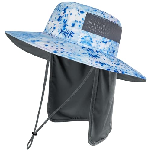 Image of BASSDASH UPF 50+ Sun Fishing Hat Water Resistant with Detachable Neck Flap