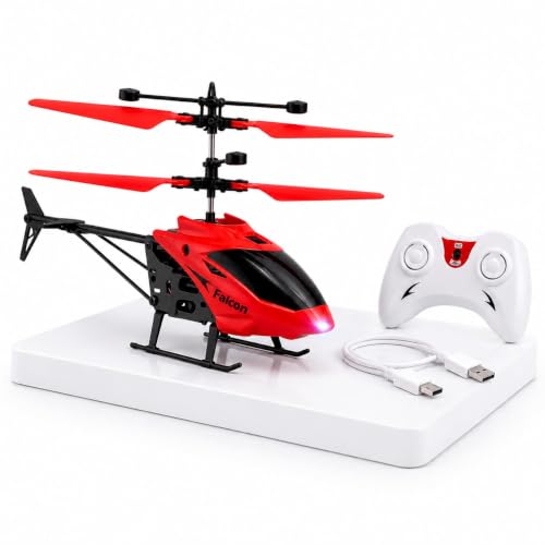 Image of Helicopter Toy for Boys with Safety Sensor, Indoor Palm Sensing, Rechargeable with LED Lights I Pack of 1