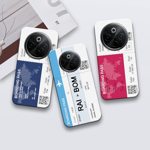 Image of COLORflow Back Cover Compatible with Vivo T4 5G / Y300 Pro 5G / iQOO Z10 5G | Boarding Pass Colors Customized Back Cover Compatible with Vivo T4 5G / Y300 Pro 5G / iQOO Z10 5G