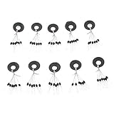 10 Pcs 6 in 1 Black Rubber Oval Stop Bead Ring Fishing Bobber Stopper