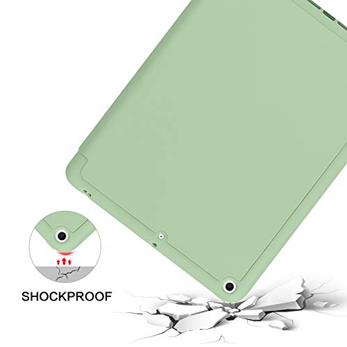 Bentoben Ipad 6Th Generation Case, Ipad 5Th Generation Case With Pencil Holder, Premium Folio Folding Stand Smart Auto Wake/Sleep Protective Tablet Case Cover For Apple Ipad 9.7 Inch 2018/2017, Matcha #TOP2