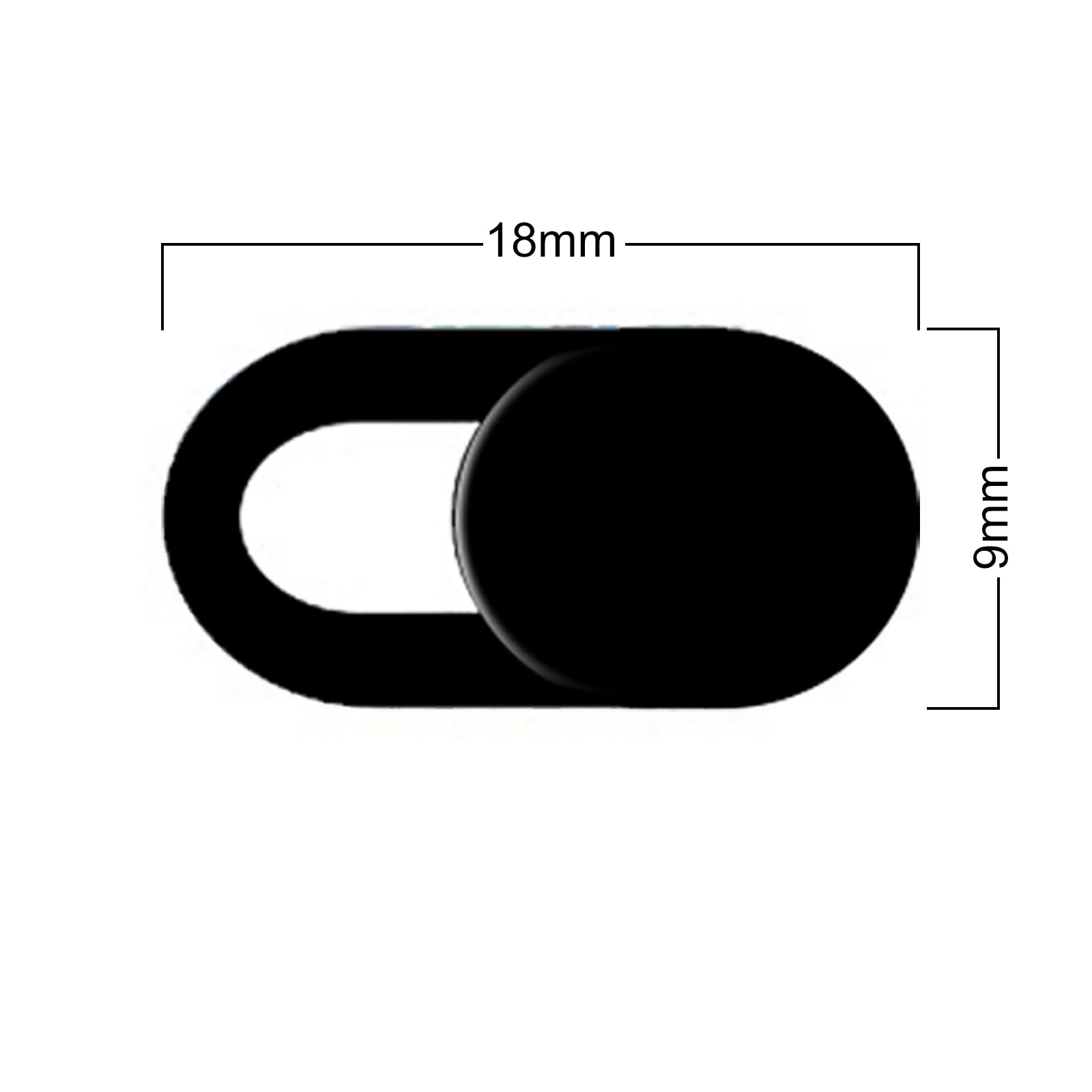 TENOC Webcam-Abdeckung, Kamera-Abdeckung für Laptop/Handy/iPad/PC/Tablet, schützen Sie Ihre Privatsphäre und Sicherheit, 5 Stück, Schwarz