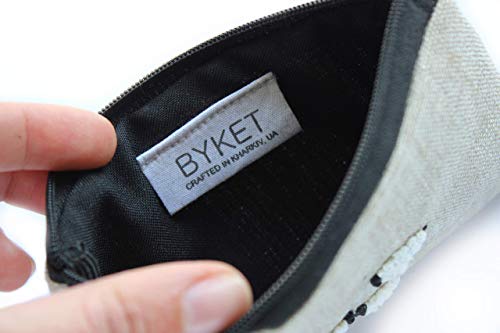 Embroidered sheep coin purse Small lamb wallet Linen zippered pouch for women Change wallet4