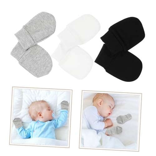9 Pairs of Infant No Scratch Mittens Unisex Cotton Baby Gloves for Warmth and Protection Breathable Soft Mitts for Newborns3