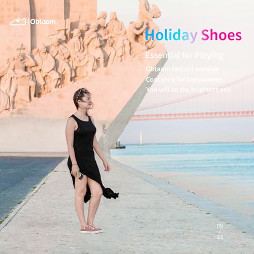 Image of Obtaom Women Canvas Mules Memory Foam Clipper Fashion Sneakers Comfortable Slip-On Mule Backless Holiday Shoes