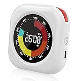 勉強タイマー キッチン ビジュアルタイマー 学習 無音 ストップウォッチ カウントアップ カウントダウン 大音量 最大10時間 CP-6224