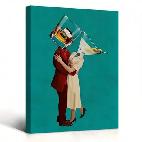 Tableau cocktail vintage whisky de 70x100cm pour créer une ambiance intime et chaleureuse