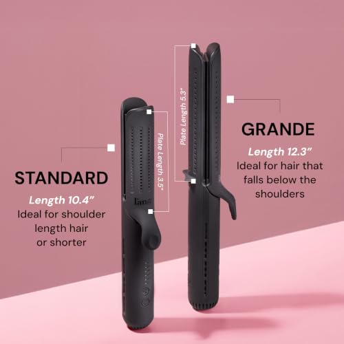 L’Ange Hair Le Duo Standard 360° Airflow Styler | Curl & Straighten with One Tool | 3.5" Snag-Free Titanium Plates | Cooling Air Vents to Set Curls | Adjustable Temp & Auto Shut-Off | Black - image 2