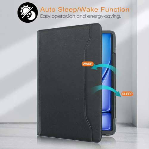 Étui rotatif pour iPad 11 Air 10.9 folio multi-angle avec rangement crayon noir - 6