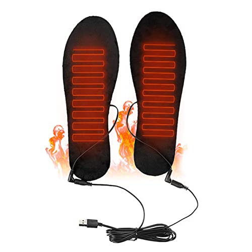 Yatoiasu Elektrisch beheizte Einlegesohlen - USB-betriebene beheizte Einlegesohlen Unisex,Elektrischer Fußwärmer, wiederaufladbar, S/L-freie Schnittgröße Cover