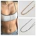 Zeshimb Rhinestone Body Chain Gold Crystal Belly Chain Bikini Bra Chain Boho Beach Waist Harness Diamond Body Chain Necklace Party Prom Necklace Body Accessory Jewelry for Women