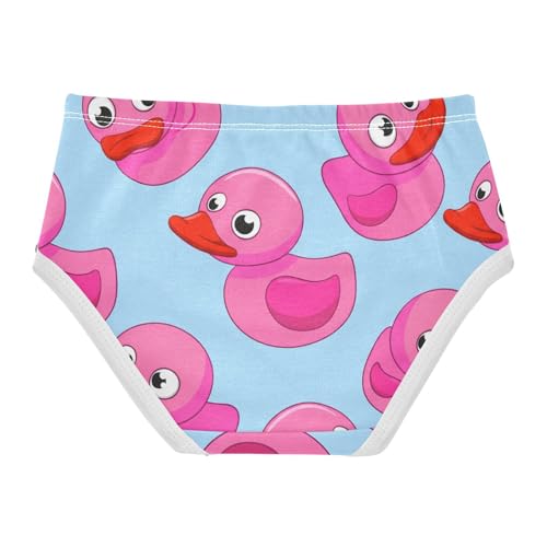 Cute Pink Cartoon Ducks Blue Toddler Underwear Floral 2t Cotton Panties Little Girl Funny Underpants Briefs2