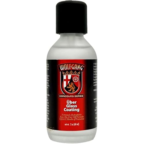 Wolfgang Uber Glass Coating | Durable Hydrophobic Barrier for Glass Surfaces | Repels Water, Dirt, and UV Rays | Enhances Visibility and Clarity with Easy Application | WG-1050