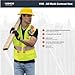 Kishigo All Mesh Contrast Unisex Reflective Safety Vest 1195, ANSI Type R / Class 2 Compliant, 6 Pockets - Pencil & Radio Pockets, Zipper Front, Silver & Orange Reflective Lining (Lime, 2X)