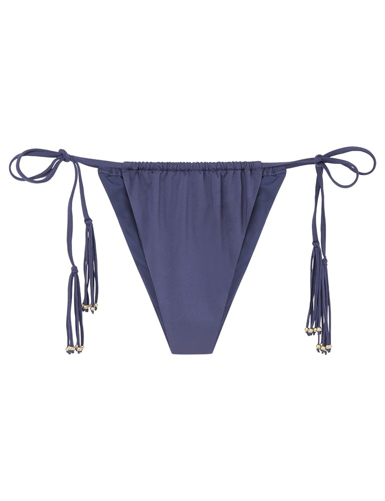Women'secret Braga Bikini Brasileña Brillos Azul Marino Brief (Pack de 2) para Mujer