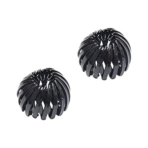 Boucles de cheveux vintage, fer à friser en épingle à cheveux queue de cheval, boucles de cheveux rétractables géométriques vintage, clips de support de queue de cheval extensibles pour femmes (2PCS) Cover