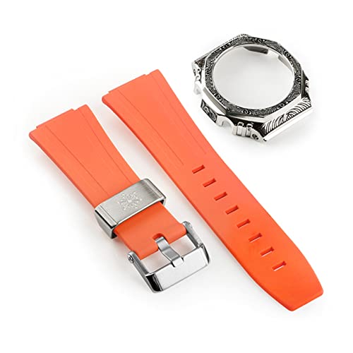 Bracelet GA-2100 et boîtier en acier sculpté avec silicone de remplacement