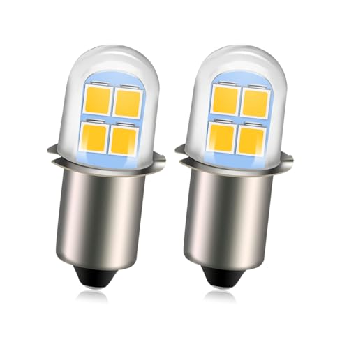 Ruiandsion 2 Stück P13.5S LED Lampe Gelb 2835 8SMD Chips 4.5V 6V LED Lampe...