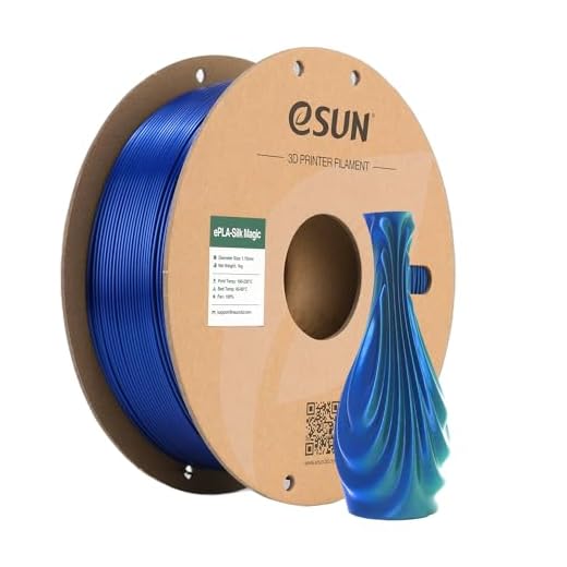 eSUN PLA Magico di Seta Filamento 1.75mm,Filamento per Stampante 3D a Doppio Colore Seta PLA,Precisione Dimensionale +/-0.05mm, Bobina da 1kg Filamento per Stampa 3D per Stampanti 3D,Seta Verde Blu