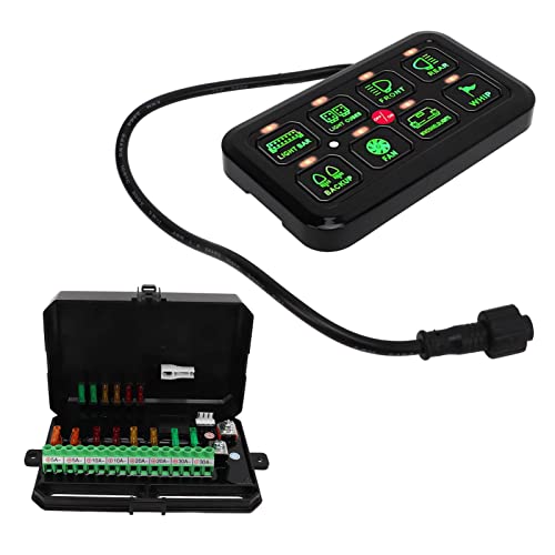 Panneau de commande tactile LED 8 gangs Dioche système de gestion électrique de SUV et UTV