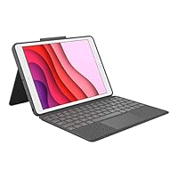 Logitech Combo Touch per iPad (7a, 8a e 9a generazione) Custodia con trackpad di precisione, Layout...
